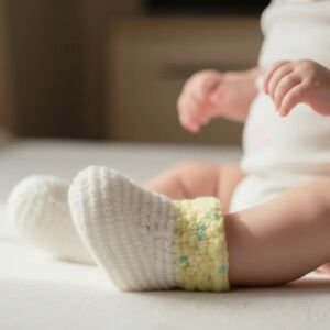 Neutral baby booties, Handmade baby shoes, Baby boots, crochet crib shoes